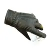 Nuevos guantes de otoño e invierno para hombre, para montar al aire libre, de cuero PU, calentamanos, con felpa, de canalé de tres líneas y tres vías, compatibles con pantalla táctil