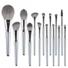 Kit de Pincéis de Maquiagem First Sight com 14 Peças para Iniciantes, Pincel para Pó Solto, Sombra, Base, Iluminador, Pincel Macio para Blush, Ferramenta de Beleza