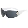 Gafas de Sol Sexy Transfronterizas Estrella de Cinco Puntas Gafas Deportivas para Ciclismo Y2K Europeas y Americanas Elegantes Gafas de Sol Futuristas