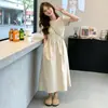 Vestido WZXSK de estilo francés con mangas abullonadas para mujer, nuevo diseño verano 2026, entallado en la cintura, elegante y extremadamente hermoso vestido de una pieza