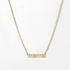 Estación Independiente INS Transfronteriza Tono Vibrante Venta Caliente Color Cobre Dorado Chapado Conservación del Color Carta Mamá Mamá Collar para Clavícula de Mujer