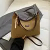 Bolso Cubo de Moda con Bloques de Color para Mujer Otoño e Invierno 2025 Nuevo Ins Simple Casual Bolso de Hombro Versátil