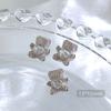 Lz celebridad de internet uñas de circón joyería al por mayor en estilo lujo cadena de diamantes para uñas lazo oso encantador inteligente