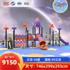Resbaladilla Grande para Exteriores, Combinación de Resbaladillas para Jardín de Infancia, Equipamiento para Parques de Plazas Comunitarias, Instalaciones de Juego para Niños al Aire Libre