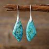 Pendientes de gota de agua de lujo de alta calidad con piedra fénix natural, populares en Europa y América, joyería vintage TEMU, muy vendidos.