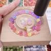 Tiktok Live Popular Color Gelatina Resina Cambia de Color Perlas Tulipán Rojo Se Encuentra con Rosa Perlas Sueltas Pulsera DIY Pulsera