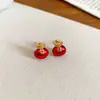 Brincos Pingente Cavalo do Ano Zodiacal Banhados a Ouro Real 18K, Novos Brincos de Pino Versáteis Estilo Chinês Retrô, Brincos Elegantes de Luxo Leve