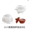 Amapola Resina Epoxi Yeso Superficie de Corte Octagonal Relieve Taza para Velas Frasco de Almacenamiento Maceta Adorno Molde de Silicona