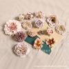 Flores Artificiales, Serie Marrón Cabezas de Flor de Hortensia Rosa, Flores Falsas, Materiales para Manualidades con Flores Artificiales, Flores Decorativas Realistas de Alta Gama