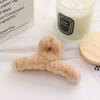 Pinza coreana ins otoño e invierno grande de felpa para el cabello, pinza para el cabello para la parte posterior de la cabeza, pinza tipo tiburón, tocado al por mayor