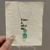 Conjunto de Pendientes y Collar de Calabaza Verde Estilo Little Red Book Moda Nuevo Chinoiserie Pequeño Fresco Pendientes con Incrustaciones de Diamantes Estilo Nacional para Mujer