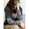 Camiseta de manga larga para mujer, moderna y elegante., (bikini falso) diseño con mangas raglán, hecho de de (de - un tipo de vellón cepillado), Interior grueso y cepillado, capa base superior, tendencia ins