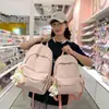 Mochila Escolar para Niñas, Estilo Japonés, Estilo Ins, Mochila de Color Sólido para Estudiantes de Secundaria, Preparatoria y Universidad, Estilo Simple y Relajado, Mochila Versátil