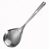 Colador grande de pimienta de cocina de mango largo para el hogar, cuchara de pimienta de acero inoxidable 304, escurridor de fideos fritos.