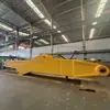 Ensamblaje de pluma extendida para excavadora de 200 toneladas, 20-36 m. Pluma larga y balancín con soldadura reforzada, compatible con cucharón y mangueras hidráulicas