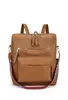 Mochila Estilo Novo 2026, Mochila Feminina Fashion, Bolsa de Mão Multiuso, Bolsa de Ombro, Bolsa Transversal, Mochila Escolar Estudantil Pu Estilo Coreano