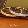 Pulsera Hebilla Patrón Circonia Chapada en Oro Real de 18k Pulsera con Sentido de Diseño Nicho Pulsera de Moda Individual Versátil Joyería Mujeres