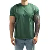 Camiseta Deportiva de Entrenamiento Casual Versátil Nueva de Verano Color Sólido Básica Ajustada Transpirable Oversize Top