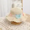 Sombrero de paja de princesa a prueba de sol para niña pequeña de verano, sombrero de pescador a prueba de sol para bebé niña de verano, bolsa para niños padre-hijo