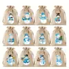 Gran Venta en Stock Bolsa de Regalo con Cordón de Enano Navideño Cascanueces Caricatura Bolsillo de Lino con Cordón Bolsa de Regalo Navideña