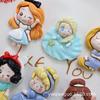 Glossy Cartoon Princess Resin Acessórios diy Creme Gel Phone Case Chaveiro Sapato Chapéu Armazenamento Caixa Remendo Decorativo