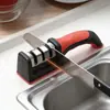 Afilador Rápido de Cuchillos de Cocina, Varilla de Afilado Multifuncional de Tres Etapas de Doble Cara, Piedra de Afilar, Herramienta de Afilado Rápido para Cuchillos de Cocina