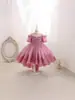 2026 Novo Modelo Vestido Longo Infantil para Daminha Vestido de Princesa Tule Bufante Vestido para Apresentação de Anfitriã Infantil Roupa para Performance de Piano