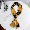 Bufanda larga nueva bufanda pequeña para mujer de Corea del Sur primavera y otoño bufanda fina estrecha de doble cara corbata de moda decorativa