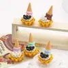 Cono de Helado 3D Paleta de Verano Comida en Miniatura Juguete Adorno para Casa de Muñecas Colgante Joyería Hecha a Mano DIY Accesorios