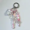 Lanyard para Teléfono Móvil Hecho a Mano con Cuentas Rosa de Kt Cat Moda Nicho Dulce Pulsera Corta Colgante Colgante para Cámara Ccd