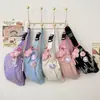 Nova bolsa de peito feminina, bolsa de ombro fofa estilo floresta nicho, fresca e leve, bolsa de cintura versátil bordada plissada