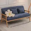 Sofá de Madera Maciza Nórdico para Apartamento Pequeño Doble Tres Personas Sala de Estar Tienda de Ropa Japonés Simple Fácil Moderno Sofá de Tela