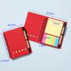 Set de Bloc de Notas de Papel Kraft con Notas Adhesivas, Bloc de Notas Reutilizables, Cuaderno Grande Espiral de Cinco Agujeros con Bolígrafo, Personalizable