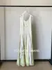 Vestido de tirantes de malla patchwork con cuello en V y estampado en A Youji CZ ZHANG C26015 vestido de espalda descubierta