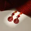 Nuevos Pendientes Rojos de Año Nuevo 2026, Pendientes del Zodiaco del Año del Caballo, Lindos y Festivos, Accesorios para Orejas de Riqueza y Prosperidad