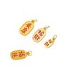 Colgante de Bendición de Aceite Goteante de Oro Antiguo para Atraer Riqueza y Personajes de Bendición, Pulsera DIY Hecha a Mano, Collar, Accesorios de Joyería