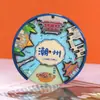 Imán de nevera de plato giratorio de ciudad, pegatina magnética, recuerdo cultural y creativo, regalo de atracción turística de moda, regalo giratorio personalizado de atracción turística