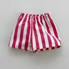 Roupa Infantil Estilo Coreano Novo Verão Novo Estilo Menino de 1-3 Anos Tipo Fino a Passeio Casual Shorts Listrados Contrastantes