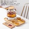 Té de la Tarde de Lujo Ligero Tetera de Flores Vela Hirviendo Té Resistente a Altas Temperaturas Salón de Belleza Juego de Té de Flores y Plantas Té de Frutas de Vidrio Vela de Ciruela Excelente