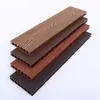 Suelo de Madera Plástica para Terraza Antideslizante Resistente al Desgaste Plástico Madera Sin Mantenimiento Agujero Redondo Segunda Generación Coextruido Plástico Madera Exterior Tablero con Textura de Madera en Relieve