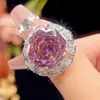 Nuevo Set Huabi Jewelry 2025 Base de Cobre Chapado en Oro Corte Rosa Rosa Seco Elegante Lujo Ligero para Mujer 16-10m