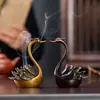 Plato Creativo Cisne Quemador de Incienso Ceremonia del Té Escritorio Adornos de Joyería Nube Xiaoxiang Tienda de Pera Ganso Arena para Incienso Sándalo Quemador de Aromaterapia para el Hogar