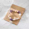 Pulsera de Conchas y Perlas Estilo Vacaciones de Playa Europeas y Americanas Transfronteriza, Pulsera Colorida de Piedras Mixtas Estilo Vacaciones para Mujeres