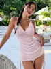 Nuevo Traje de Baño de Dos Piezas Triángulo para Mujer 2026, Cubre Vientre, Adelgazante, Vacaciones en la Playa, Ropa de Baño para Aguas Termales [Dropshipping]