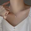 Nueva cadena de suéter de otoño e invierno collar simple de oso nicho minimalista temperamento artístico cadena de clavícula de lujo ligero collar para novias