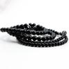3-16mm Diamante Negro Contas Redondas Pretas Ágata Negra Imitação Contas de Vidro de Cristal Contas para Cortina Brilhante Transparente DIY