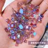Wen Elf Joyería para Uñas Arte de Uñas Taladro Aurora Mixto Púrpura Fantasma Fondo Plano Taladro de Forma Especial Explosivo Rojo de Internet Taladro de Fondo Plano Taladro para Uñas