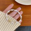 Libro Rojo Pequeño mismo pulsera retro de perlas rosas diseño de nicho femenino estilo frío personalidad pulsera versátil