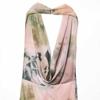 Vestido Decote Halter Retrô Decote Profundo Transfronteiriço Tie-Dye Estampado Roupas Femininas Novas de Verão Europa e América