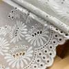 Accesorios para ropa de incienso Jiuli falda de borde de algodón de doble hilera de crisantemo tela ligera color blanco cremoso material de algodón 20cm